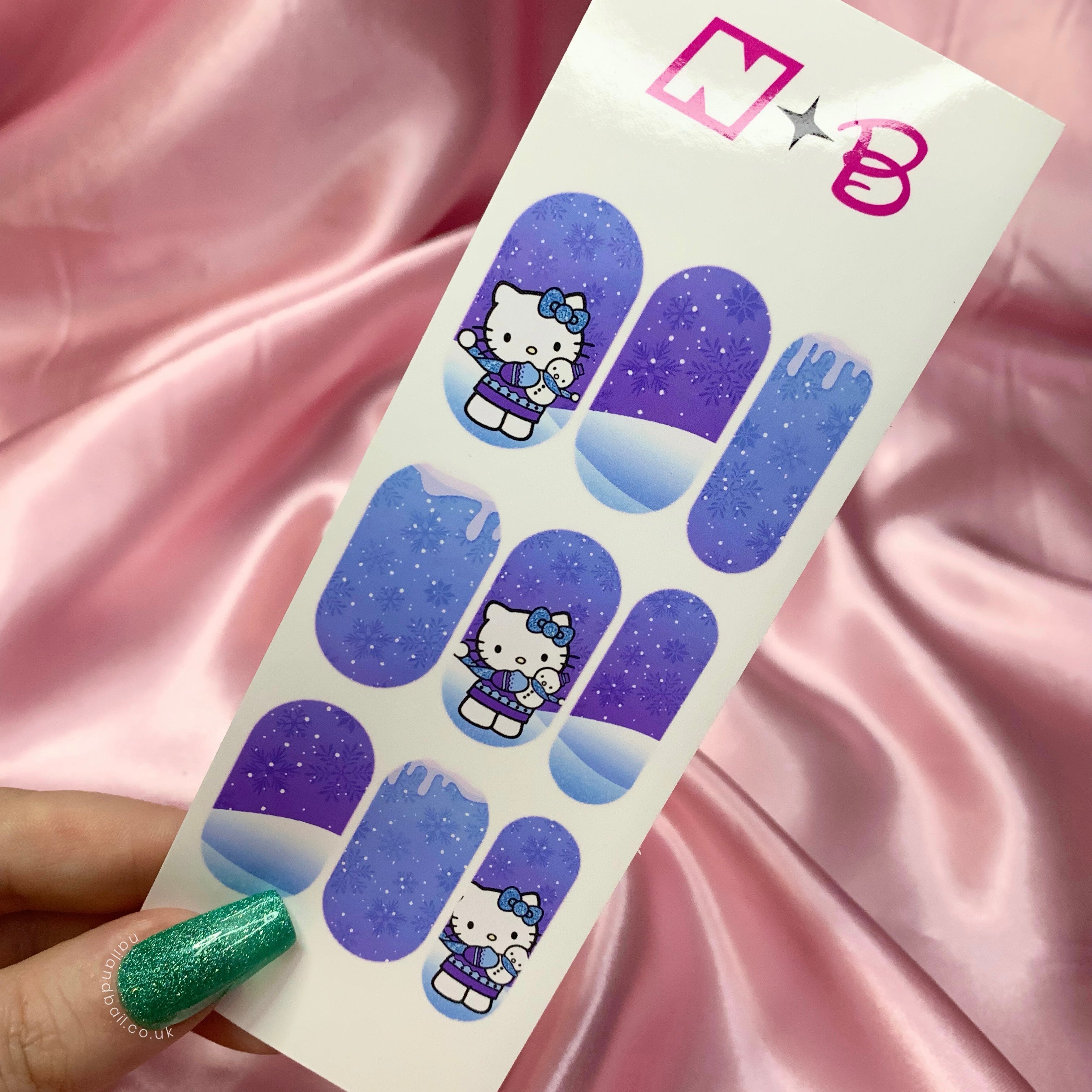 Hello kitty Christmas winter nail decals
